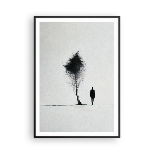 Poster în ramă neagră - Noi toți rătăcim - 70x100 cm