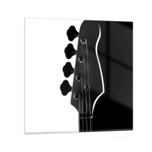 Tablou pe sticlă - Tăcere de rock  - 30x30 cm