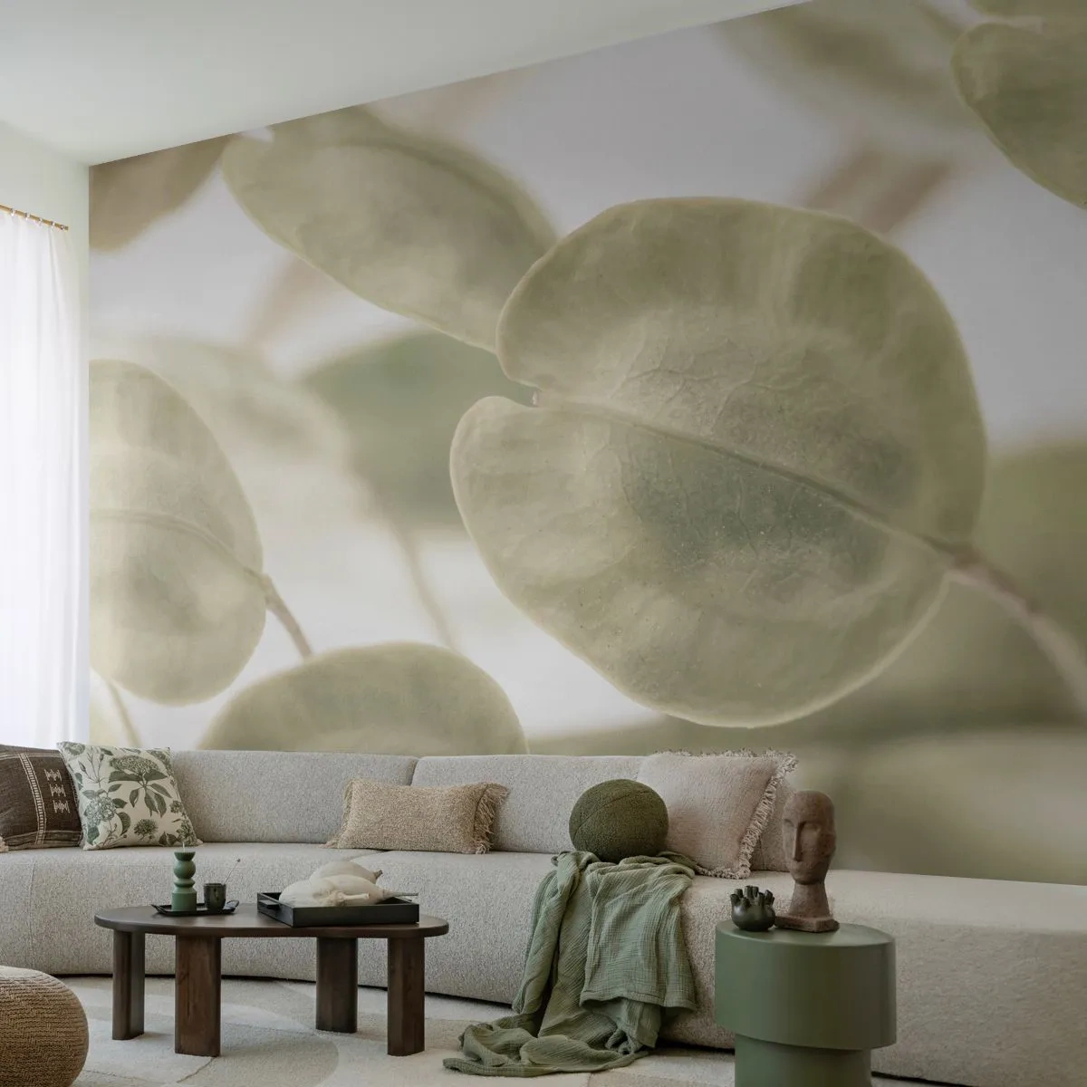 Tapet Premium Canvas - La început au fost frunzele... - Flori, Calm, Frunze - 350x256 cm