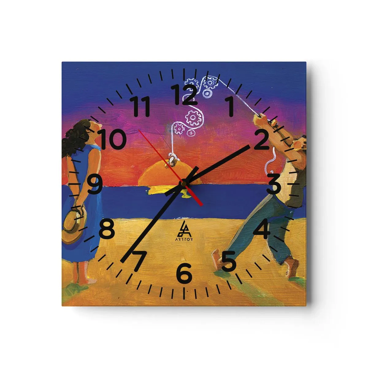 Ceas de perete - Ceas pe sticlă - Mai mult decât o stea din cer - 40x40 cm