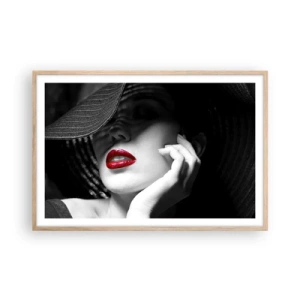 Poster în ramă de stejar deschis - Studiu în stacojiu - 91x61 cm