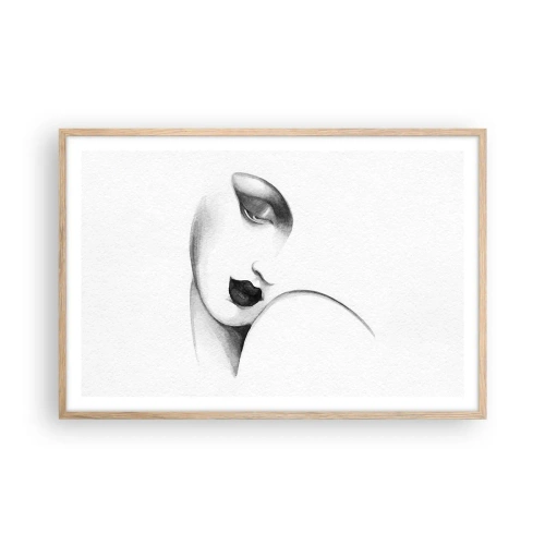 Poster în ramă de stejar deschis - În stilul Lempickei - 91x61 cm