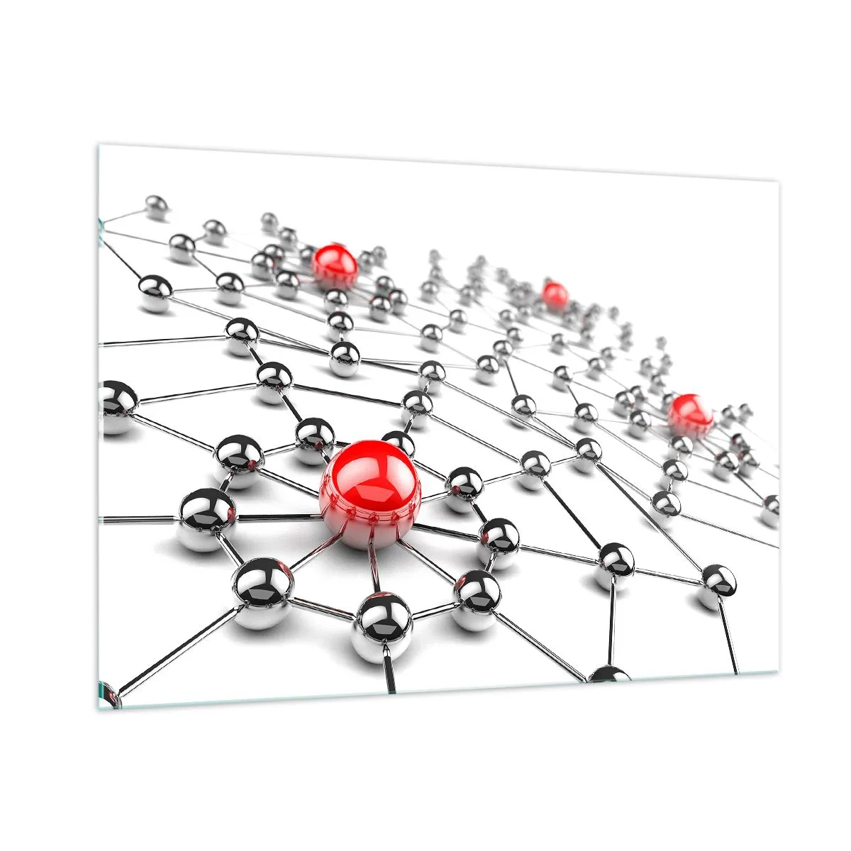 Tablou pe sticlă - Plasă de argint - 100x70 cm