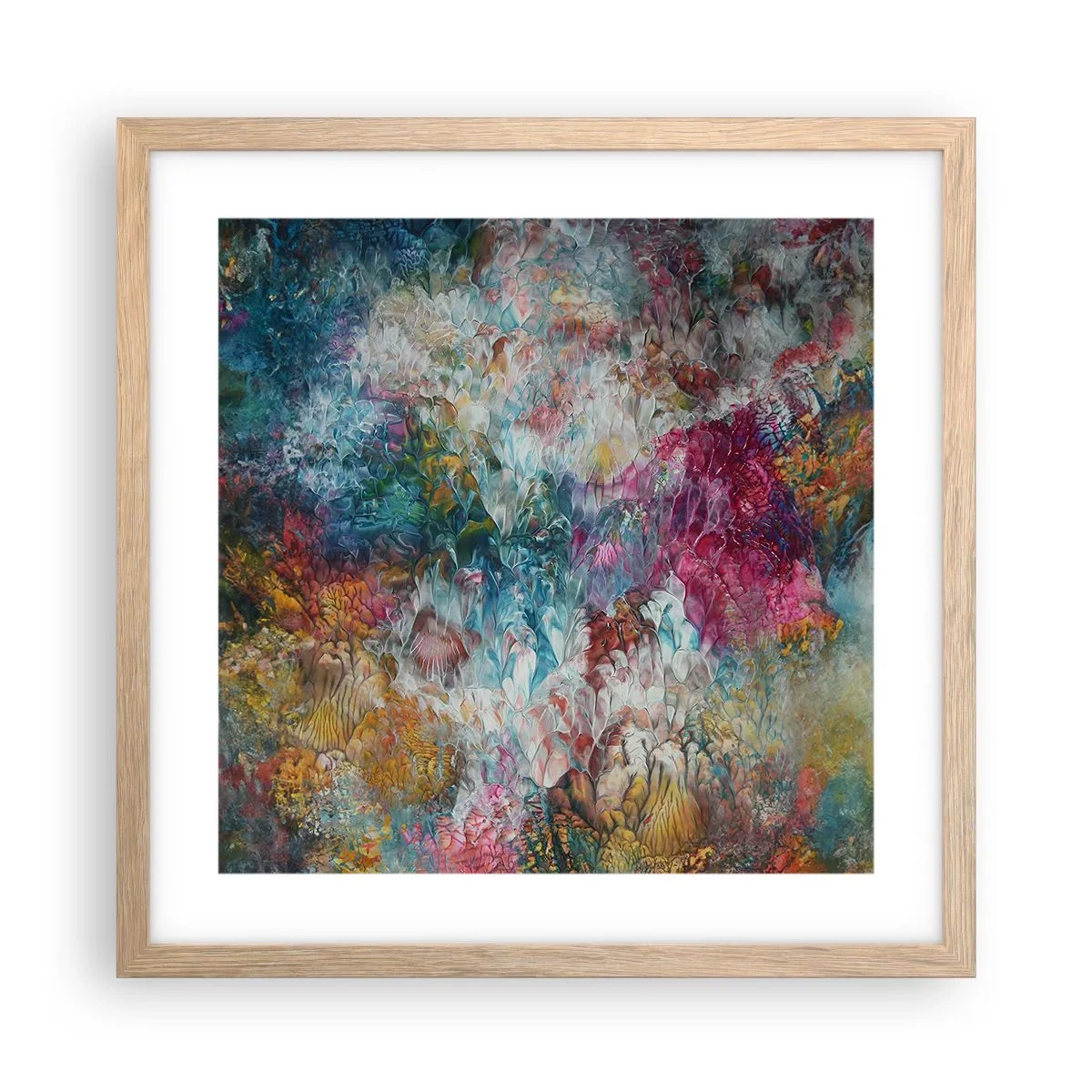Poster în ramă de stejar deschis - În plină înflorire - 40x40 cm