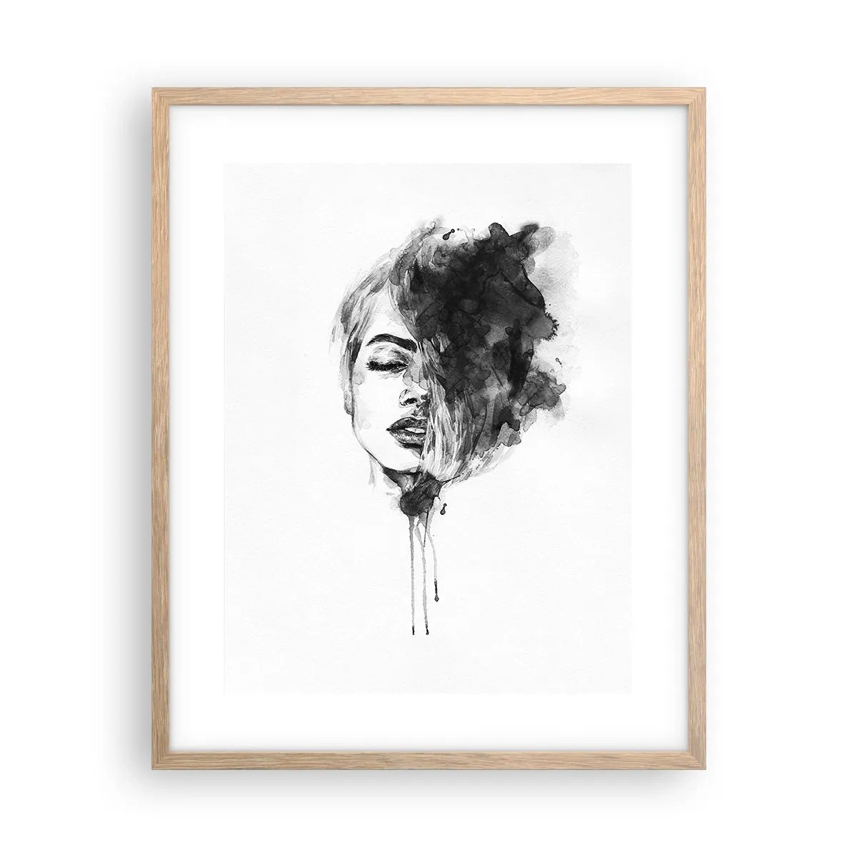 Poster în ramă de stejar deschis - La ce visează frumoasa - 40x50 cm