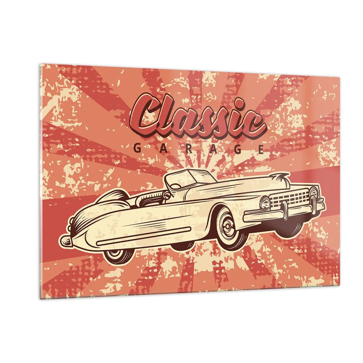 Tablou pe sticlă - Și la radio Elvis - 120x80 cm