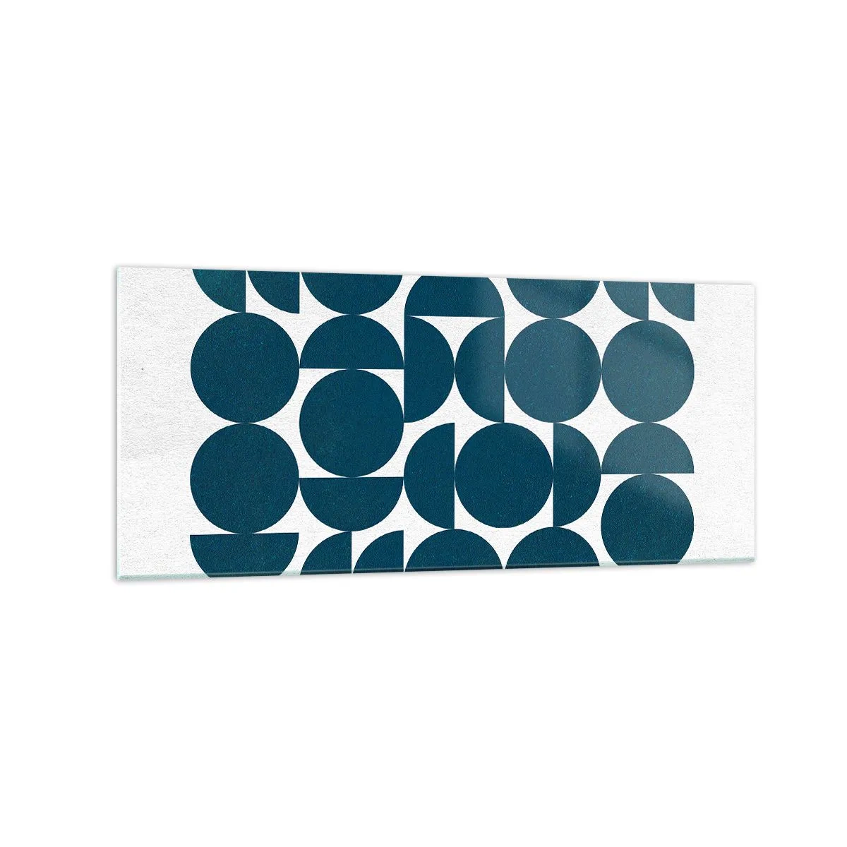 Tablou pe sticlă - Cercuri și semicercuri - 120x50 cm