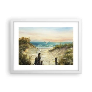 Poster în ramă albă - Retragere fără vânt - 40x30 cm