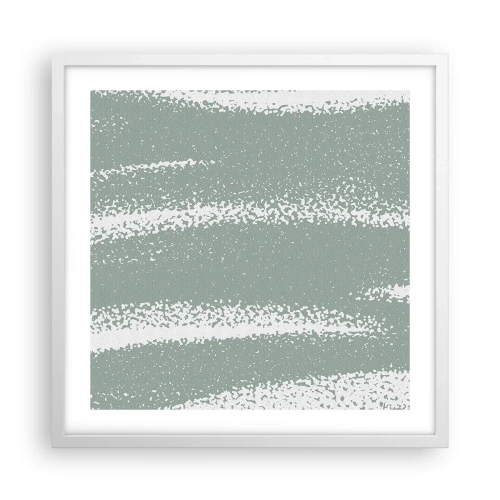Poster în ramă albă - Abstracție în stil de iarnă - 50x50 cm