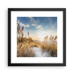 Poster în ramă neagră - Plaja de nord - 30x30 cm