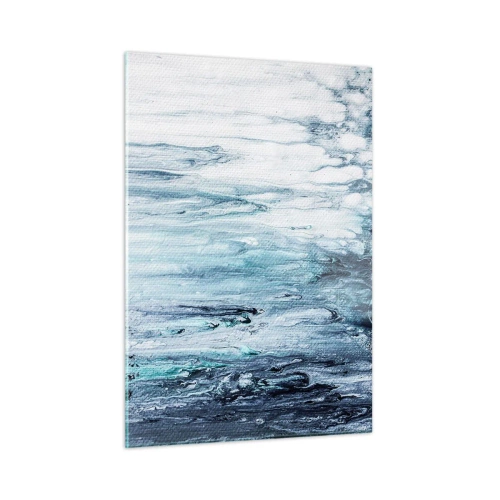 Tablou pe sticlă - Țurțuri de albastru - 50x70 cm