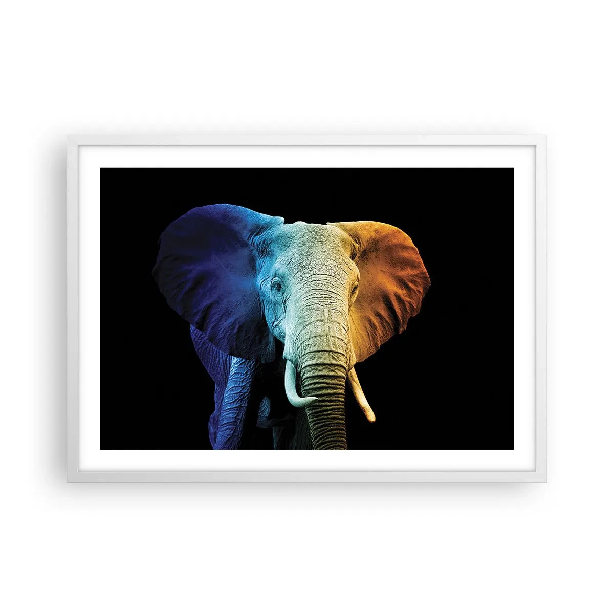 Poster în ramă albă - Excentric, nu ciudat - 70x50 cm