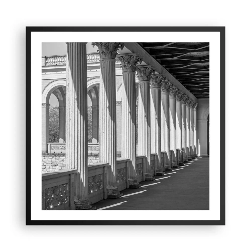 Poster în ramă neagră - Arcadă însorită - 60x60 cm