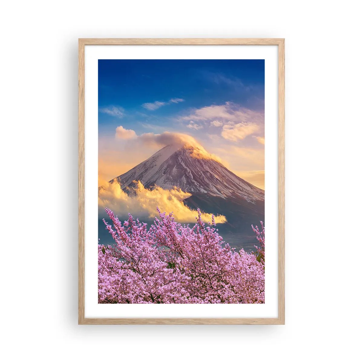 Poster în ramă de stejar deschis - Sfințenia japoneză - 50x70 cm