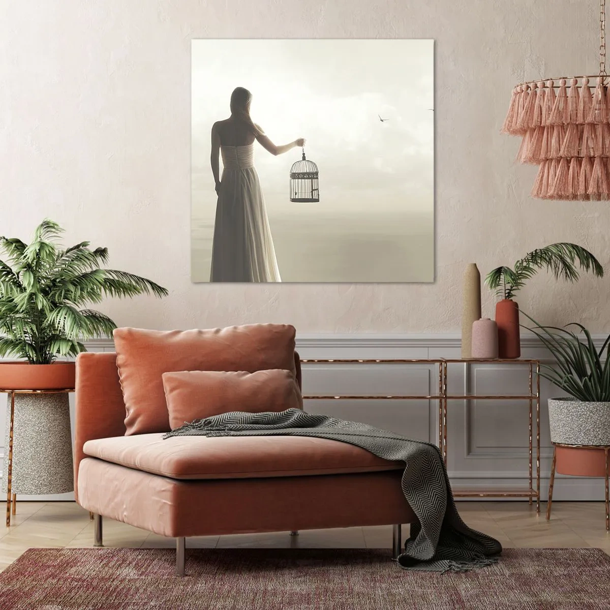 Tablou pe pânză - Fii liberă - 70x70 cm