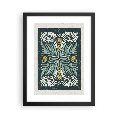 Poster în ramă neagră - Ca un decupaj folcloric - 30x40 cm