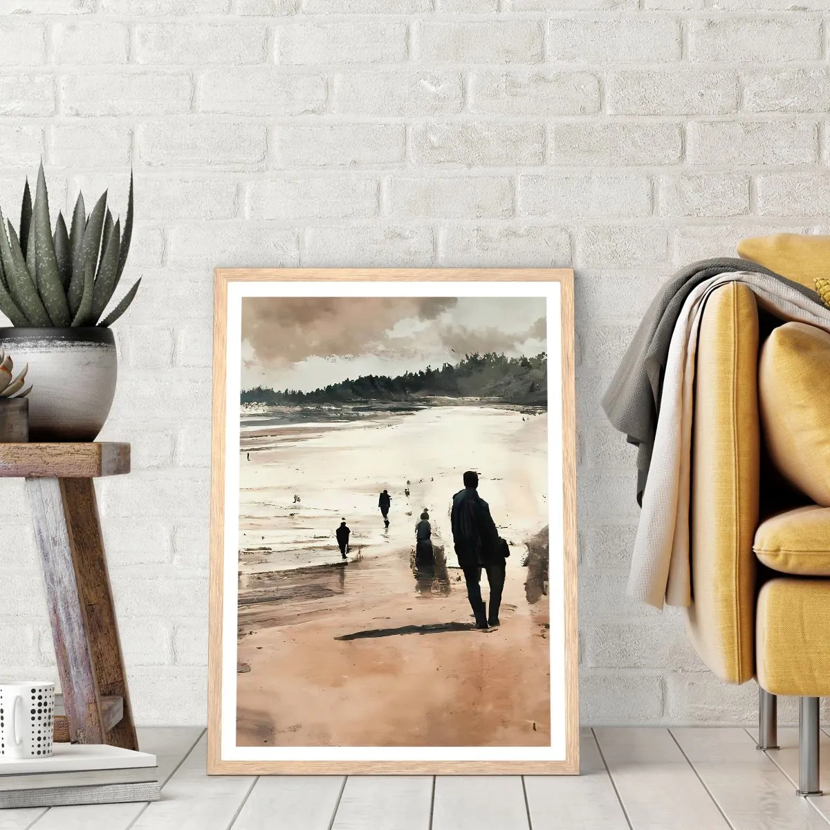 Poster în ramă de stejar deschis - Reamintiți - 70x100 cm