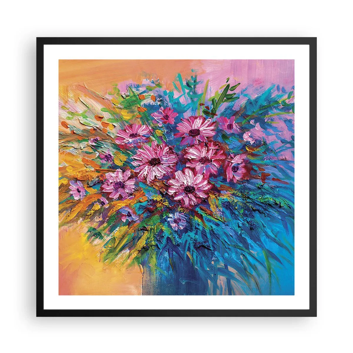 Poster în ramă neagră - Energia vieții - 60x60 cm