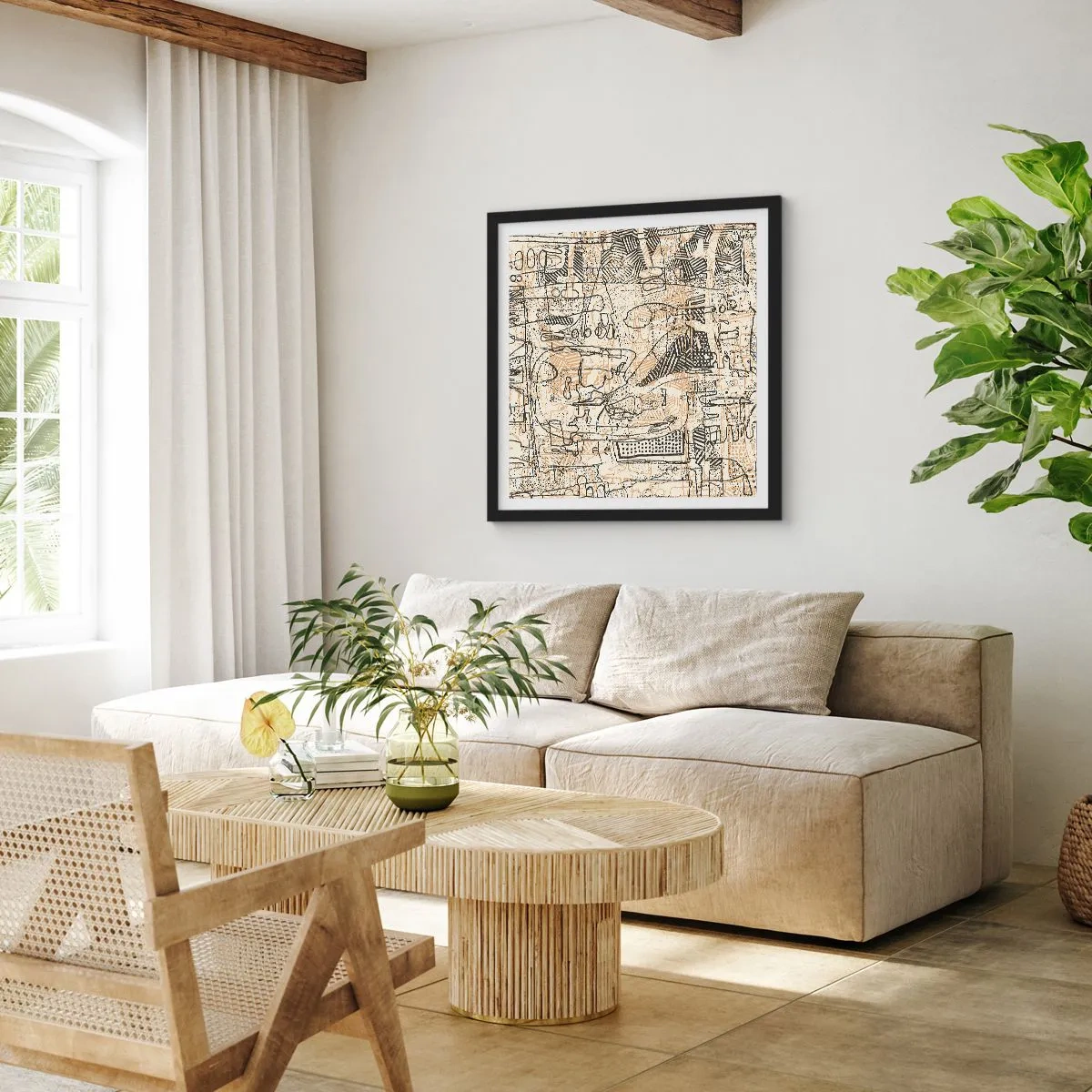 Poster în ramă neagră - Așteaptă să fie descifrat - 50x50 cm