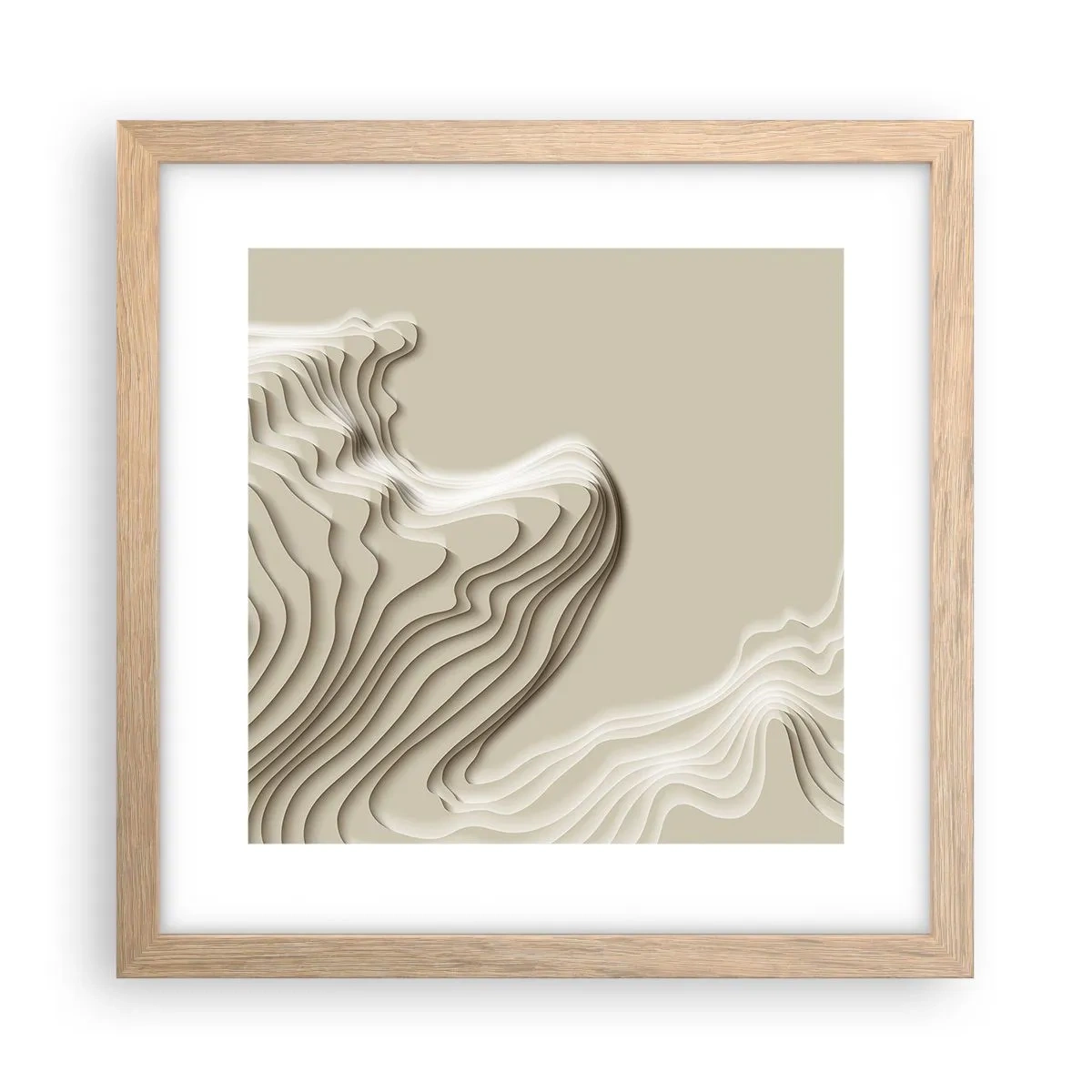 Poster în ramă de stejar deschis - Topografia artei - 30x30 cm
