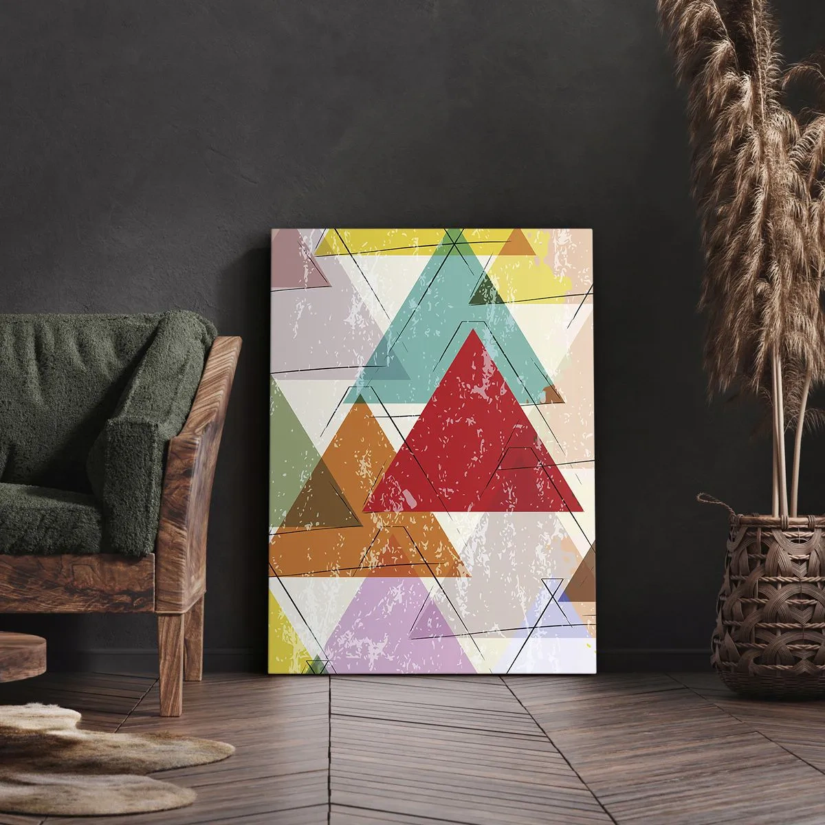 Tablou pe pânză - Trei câte trei - 45x80 cm