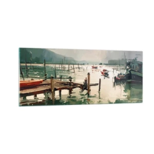 Tablou pe sticlă - Scufundat în luna topită - 100x40 cm