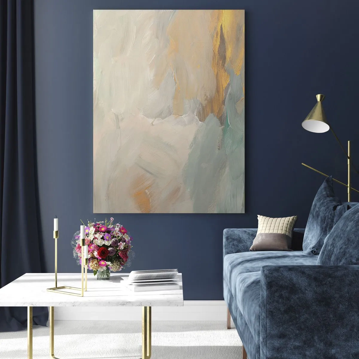 Tablou pe sticlă - Abstracție - lumea blândeții - 80x120 cm