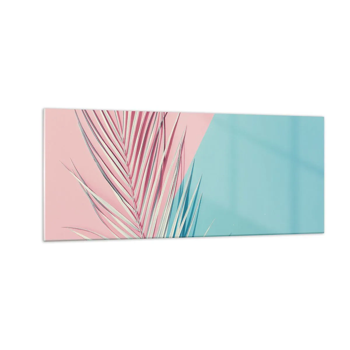 Tablou pe sticlă - Impresie tropicală - 100x40 cm