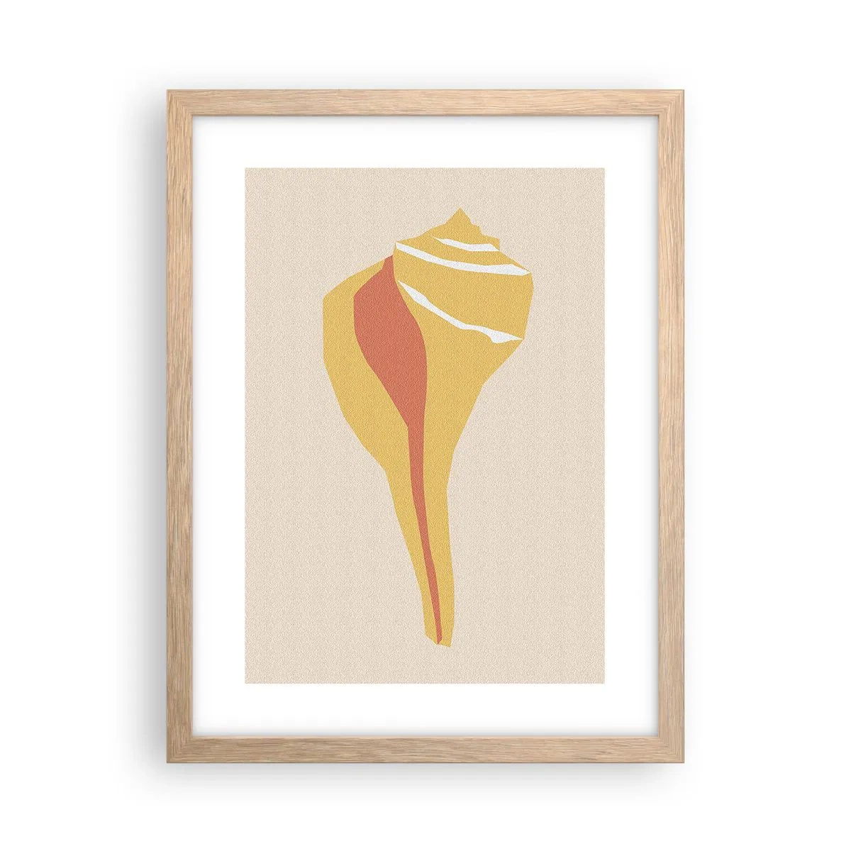 Poster în ramă de stejar deschis - Abstracție organică - creștere - 30x40 cm