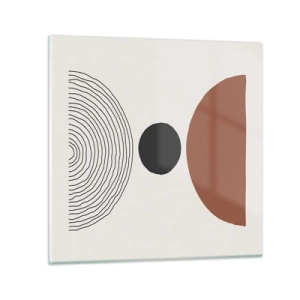 Tablou pe sticlă - În centrul atenției - 70x70 cm