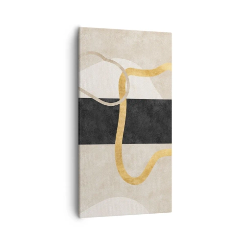Tablou pe pânză - Forme înbuclite - 55x100 cm