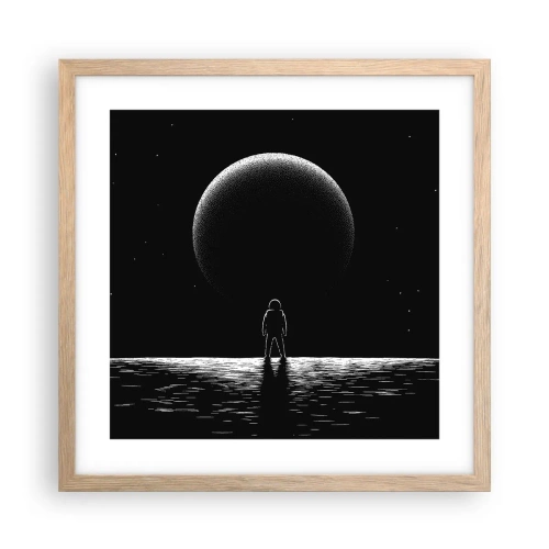 Poster în ramă de stejar deschis - Față în față - 40x40 cm