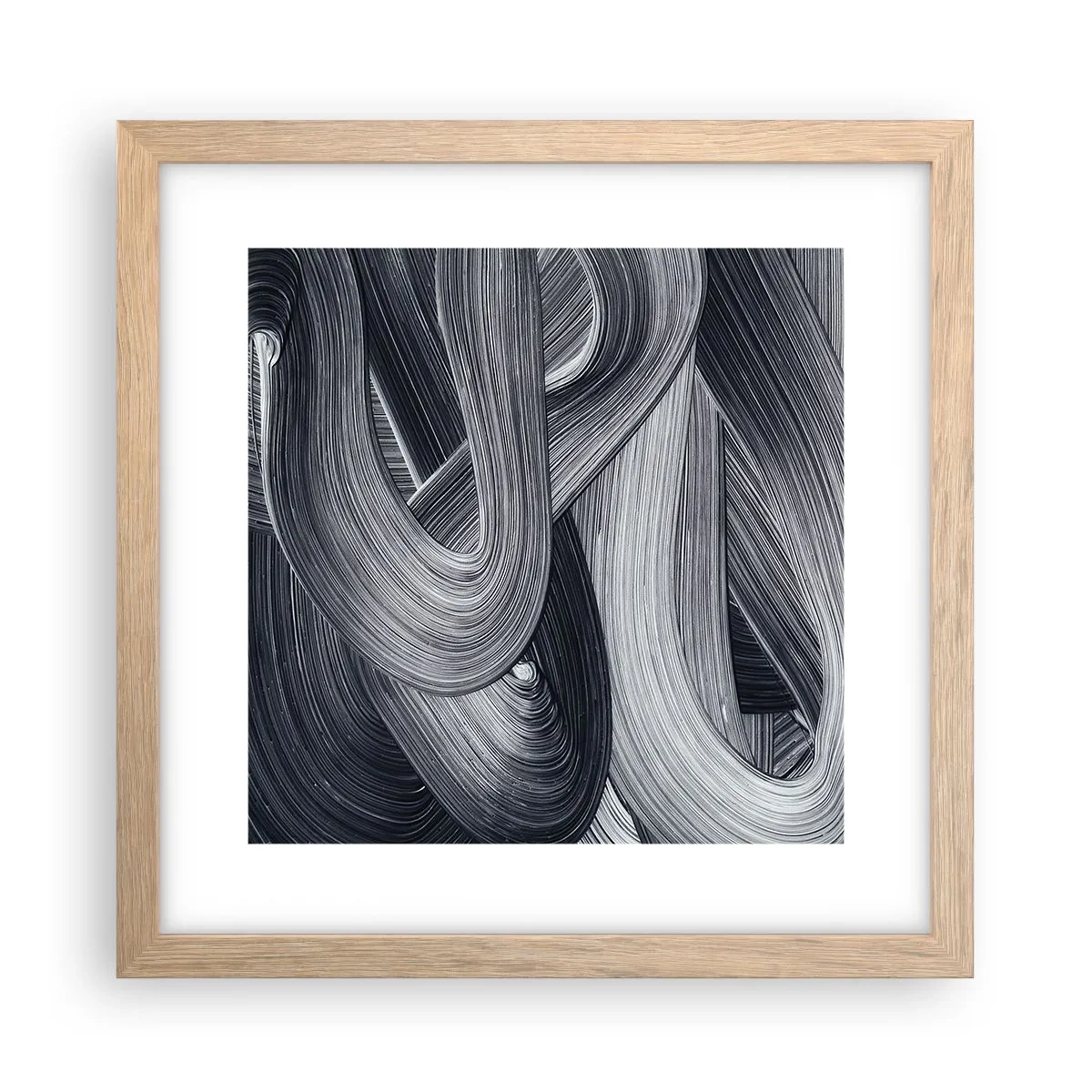 Poster în ramă de stejar deschis - Fluiditatea realității - 30x30 cm