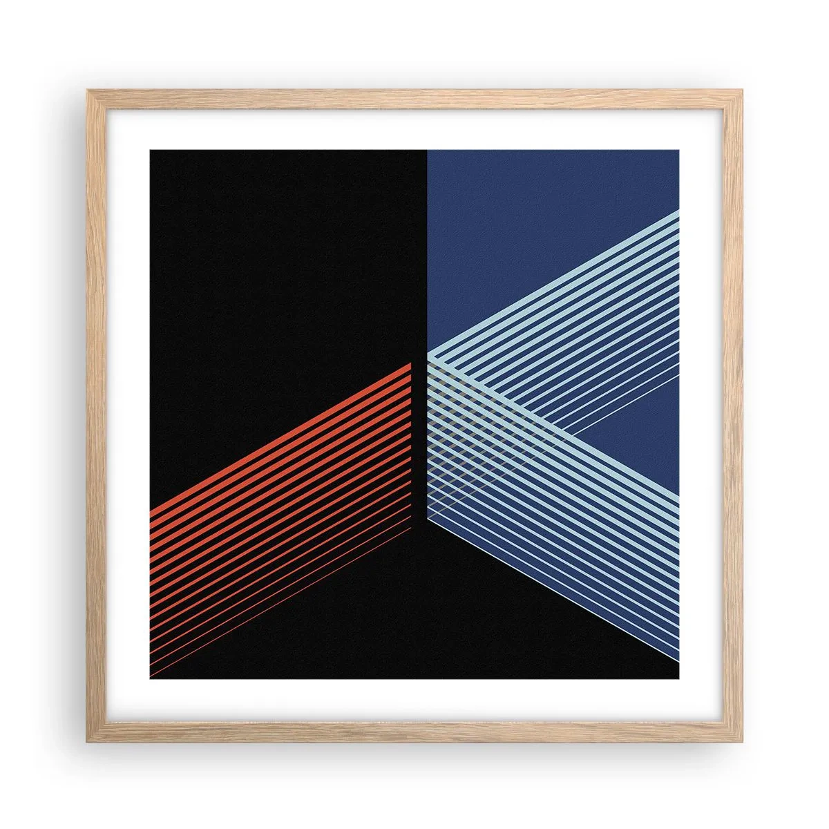 Poster în ramă de stejar deschis - O poveste simplă - 50x50 cm