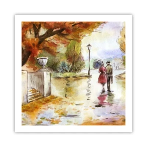 Poster - Toamnă romantică în parc - 60x60 cm