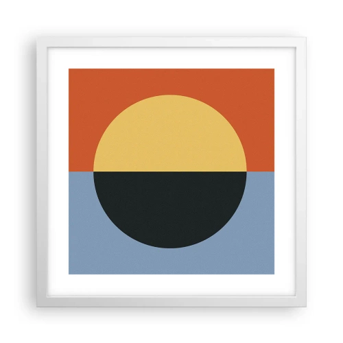 Poster în ramă albă - O compoziție de căldură și răcoare - 40x40 cm