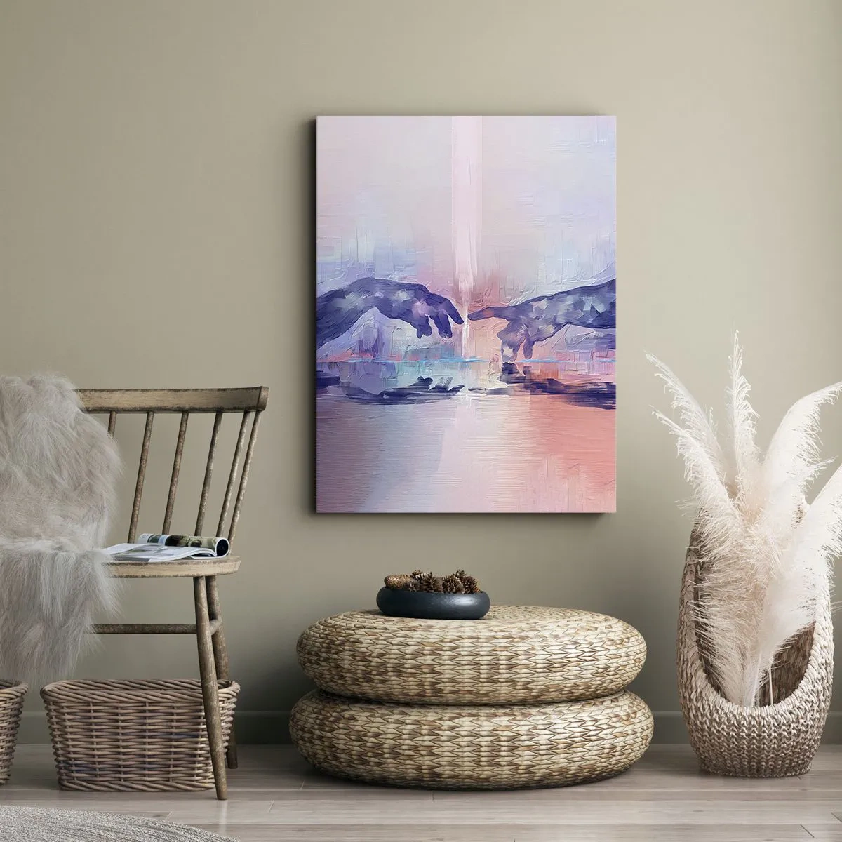 Tablou pe pânză - Scânteia divină a vieții - 50x70 cm