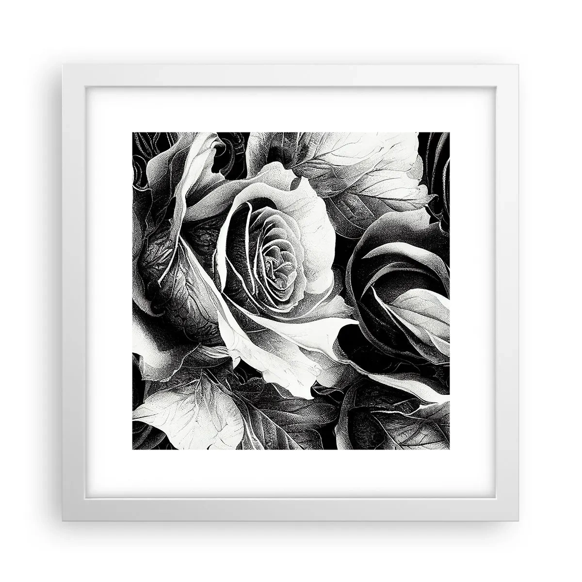 Poster în ramă albă - Mereu regina - 30x30 cm