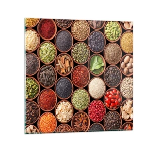 Tablou pe sticlă - Toate gusturile lumii - 30x30 cm