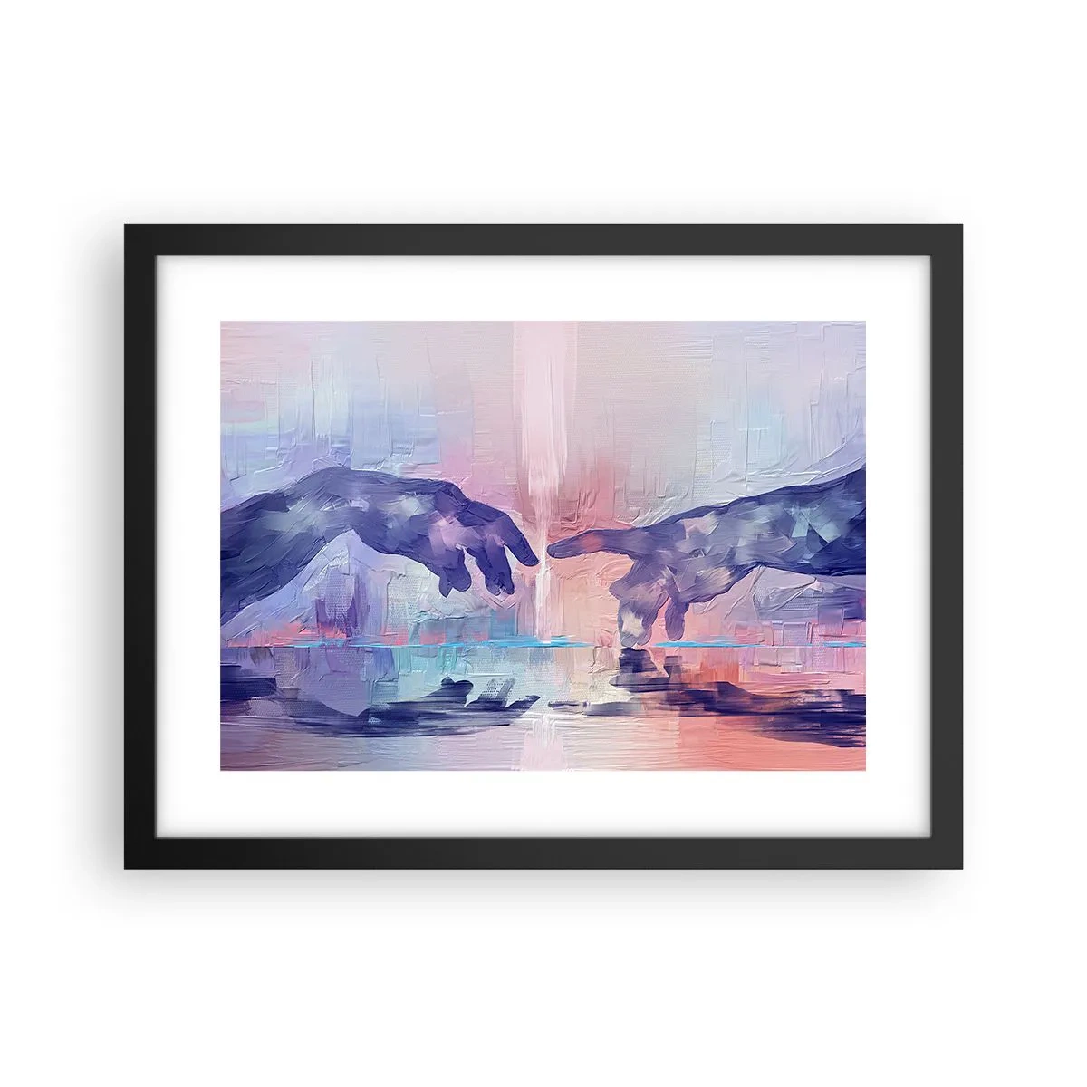 Poster în ramă neagră - Scânteia divină a vieții - 40x30 cm