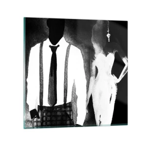 Tablou pe sticlă - Într-o atmosferă noir - 30x30 cm