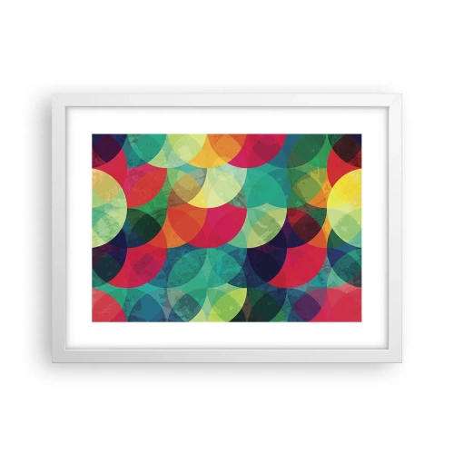 Poster în ramă albă - Să intrăm în curcubeu - 40x30 cm