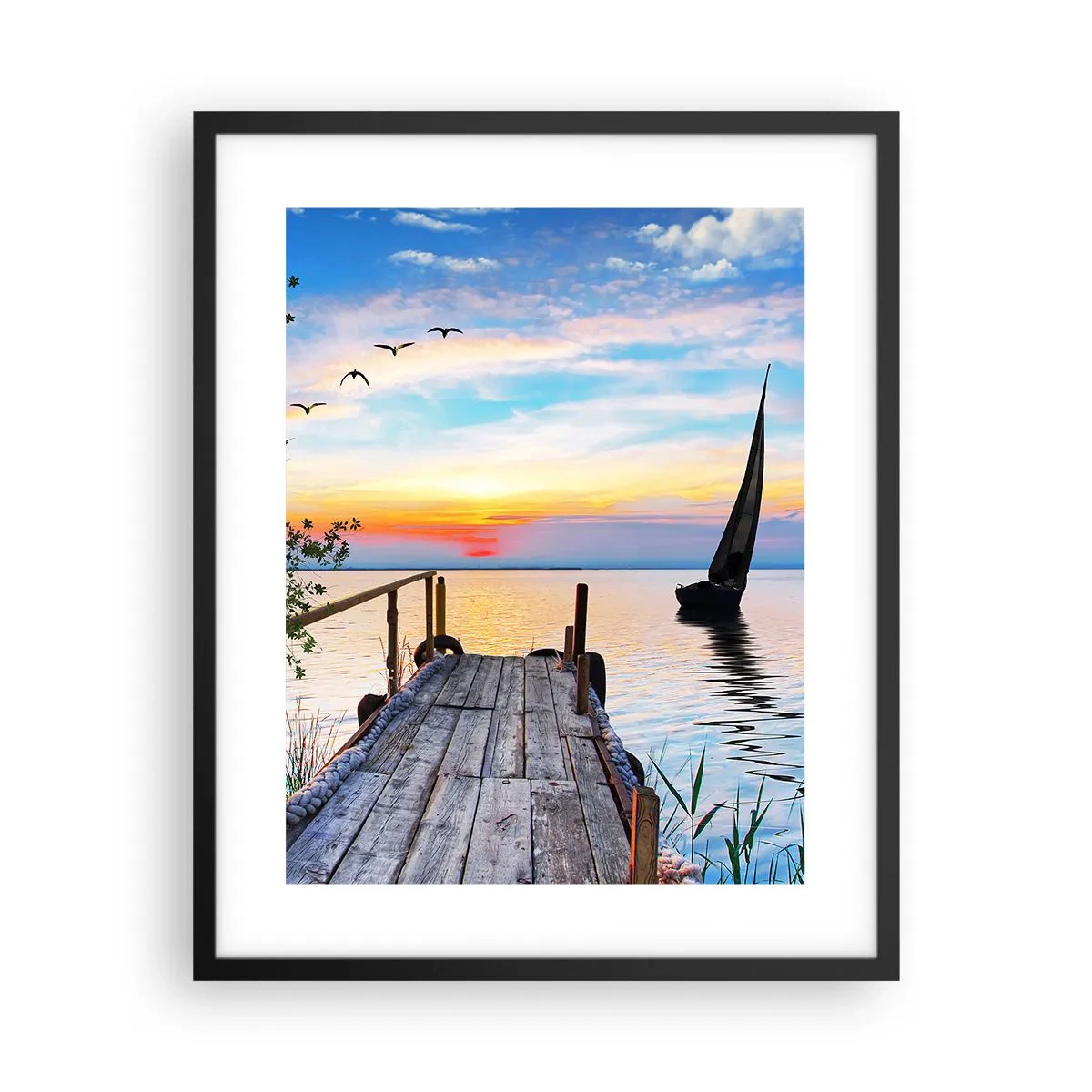 Poster în ramă neagră - Bună seara - 40x50 cm