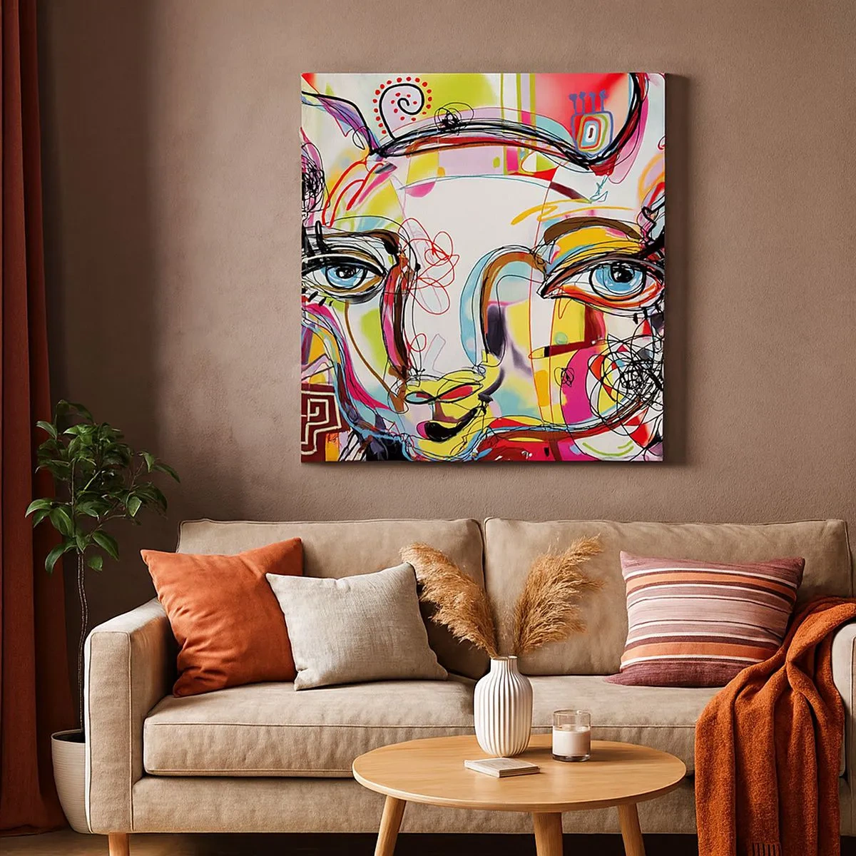 Tablou pe pânză - Bogăția naturii feline - 30x30 cm