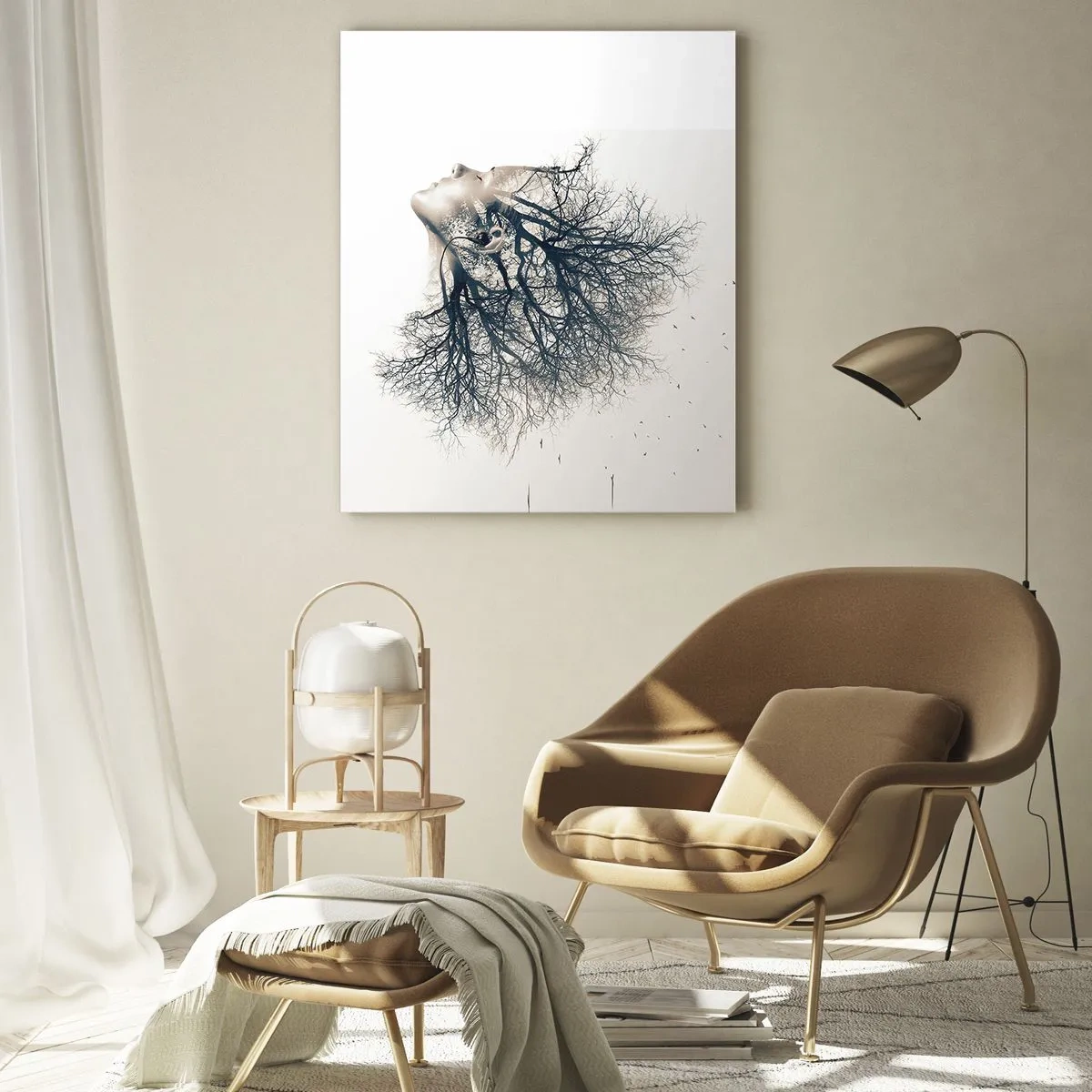 Tablou pe sticlă - Ascultând șoapta copacului - 70x100 cm