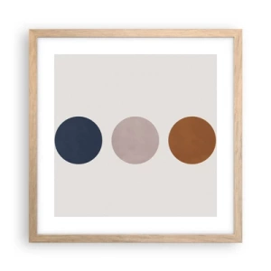 Poster în ramă de stejar deschis - Simbol de excelență - 40x40 cm