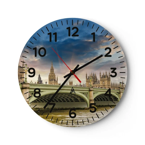 Ceas de perete - Ceas pe sticlă - Timpul s-a oprit în Imperiu - 40x40 cm