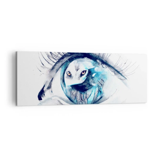 Tablou pe pânză - Ochi în ochi cu sălbăticia - 140x50 cm
