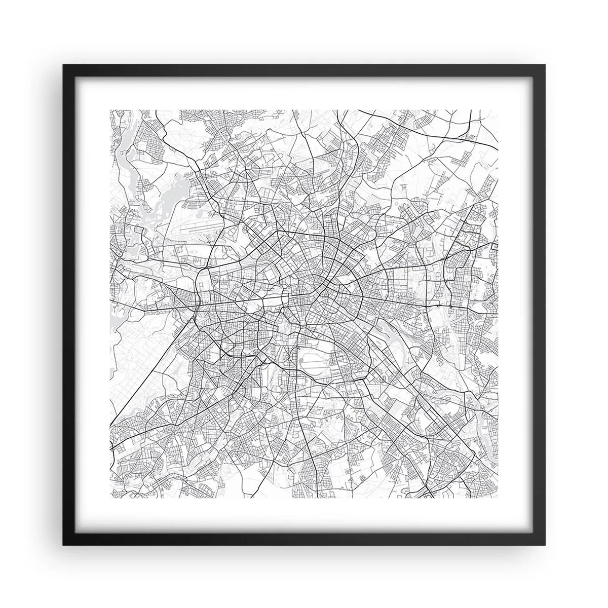 Poster în ramă neagră - Floare de Berlin - 50x50 cm