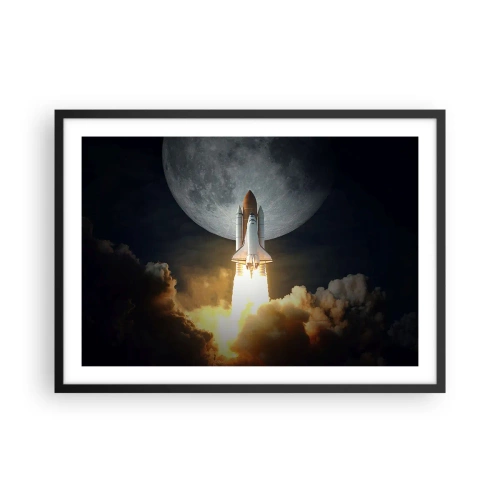 Poster în ramă neagră - Începutul unei aventuri nepământene - 70x50 cm